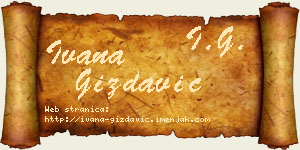 Ivana Gizdavić vizit kartica